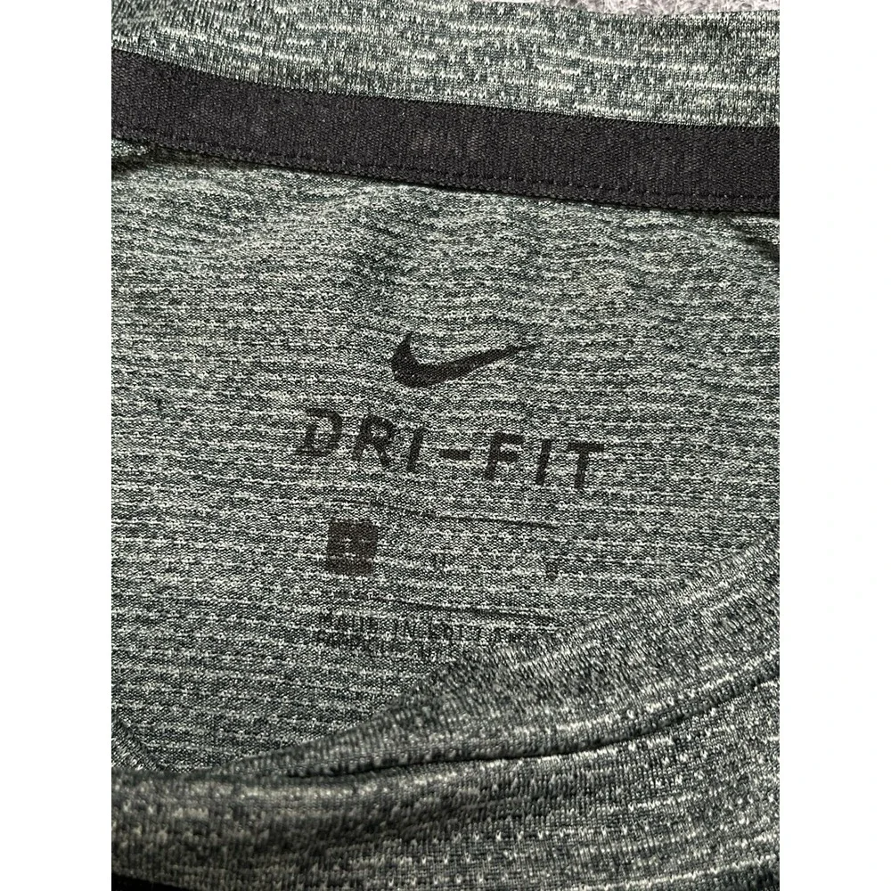 NIKE Dri-Fit Shirt Men Large Short Sleeve‎ Green Heather